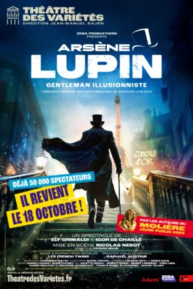 Affiche du spectacle : Arsène Lupin, gentleman illusionniste