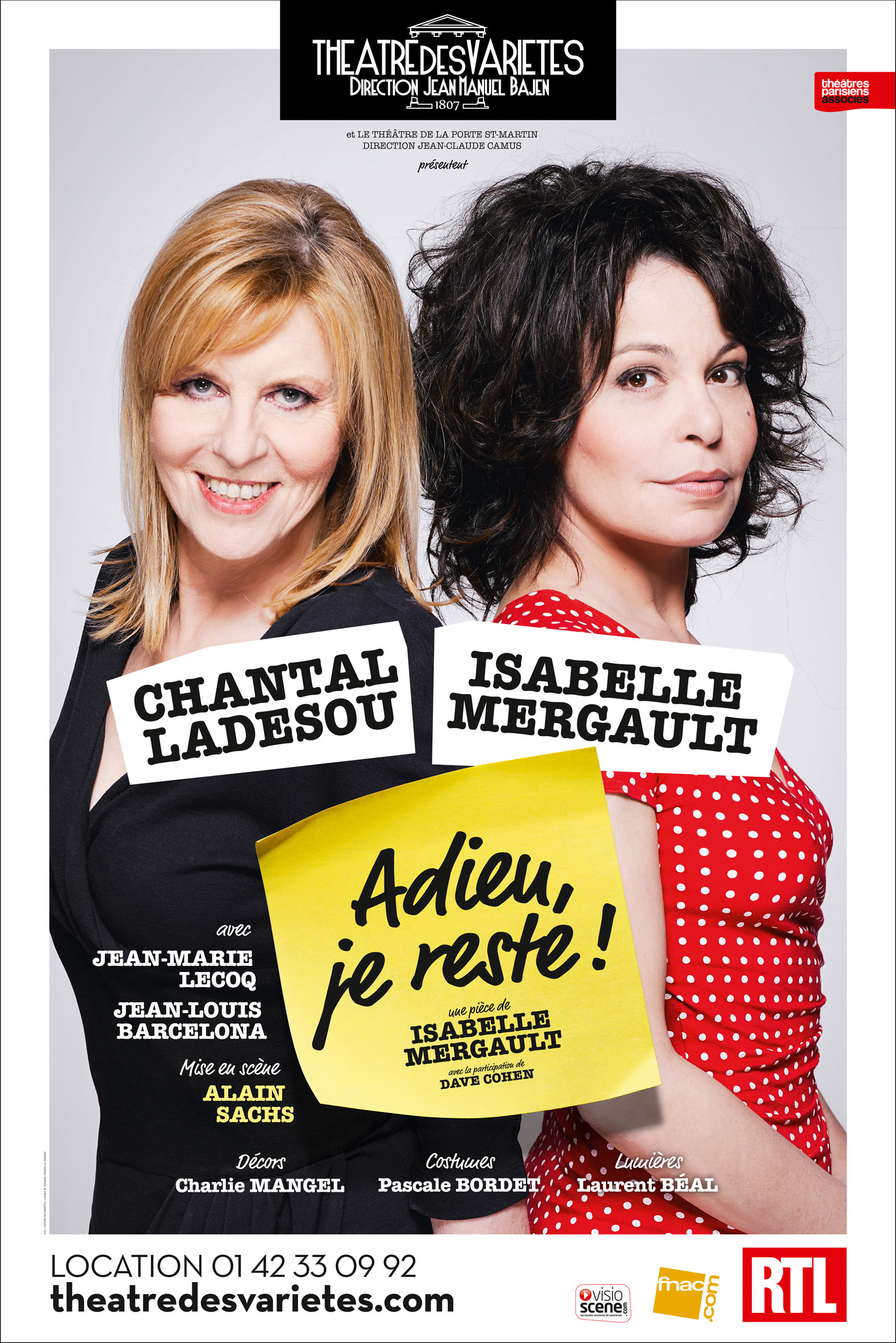 Adieu, je reste! - Théâtre des Variétés