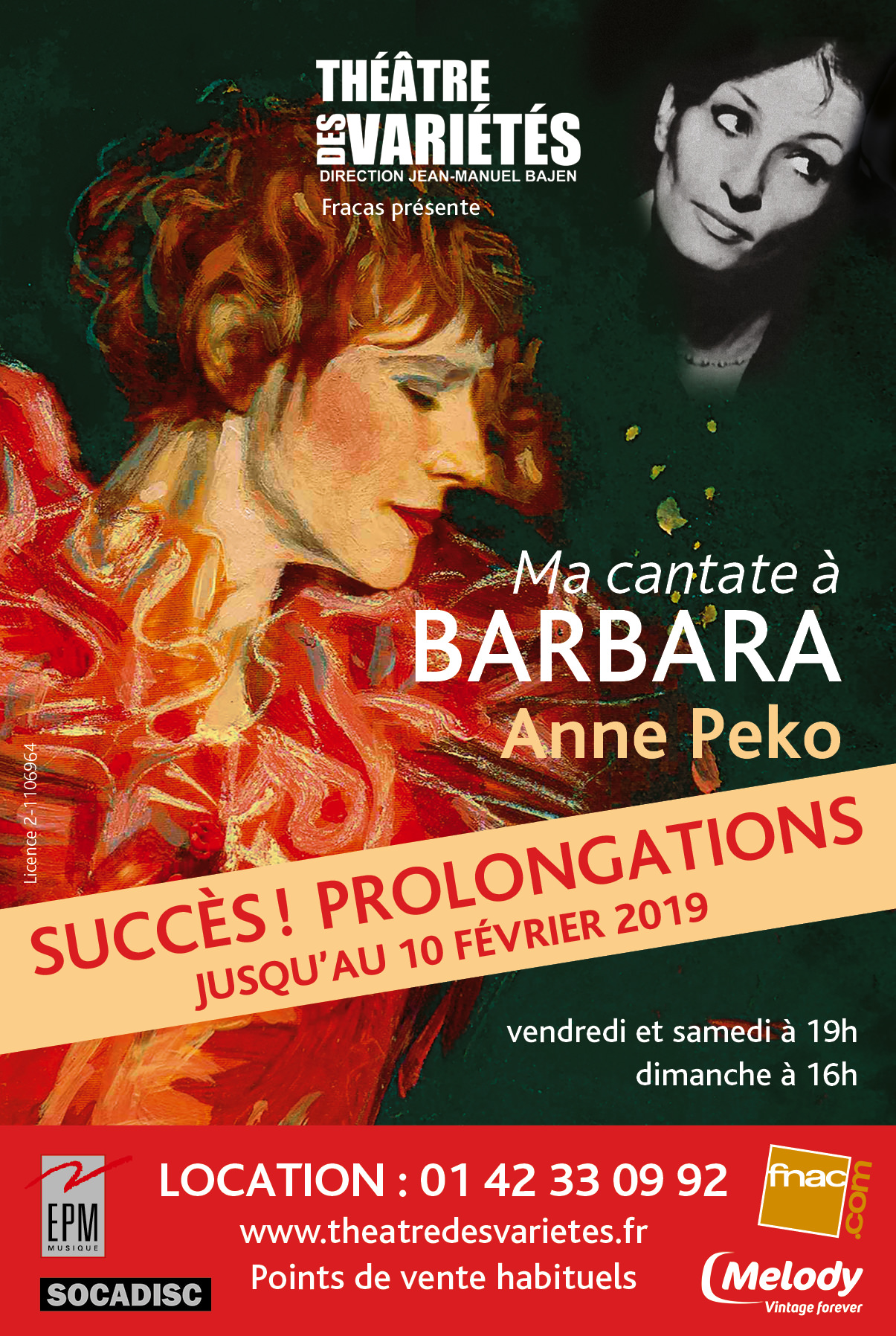 Ma cantate à Barbara - Théâtre des Variétés