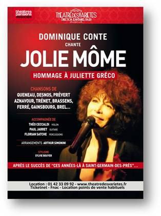 Jolie môme « Hommage à Juliette Gréco » - Théâtre des Variétés