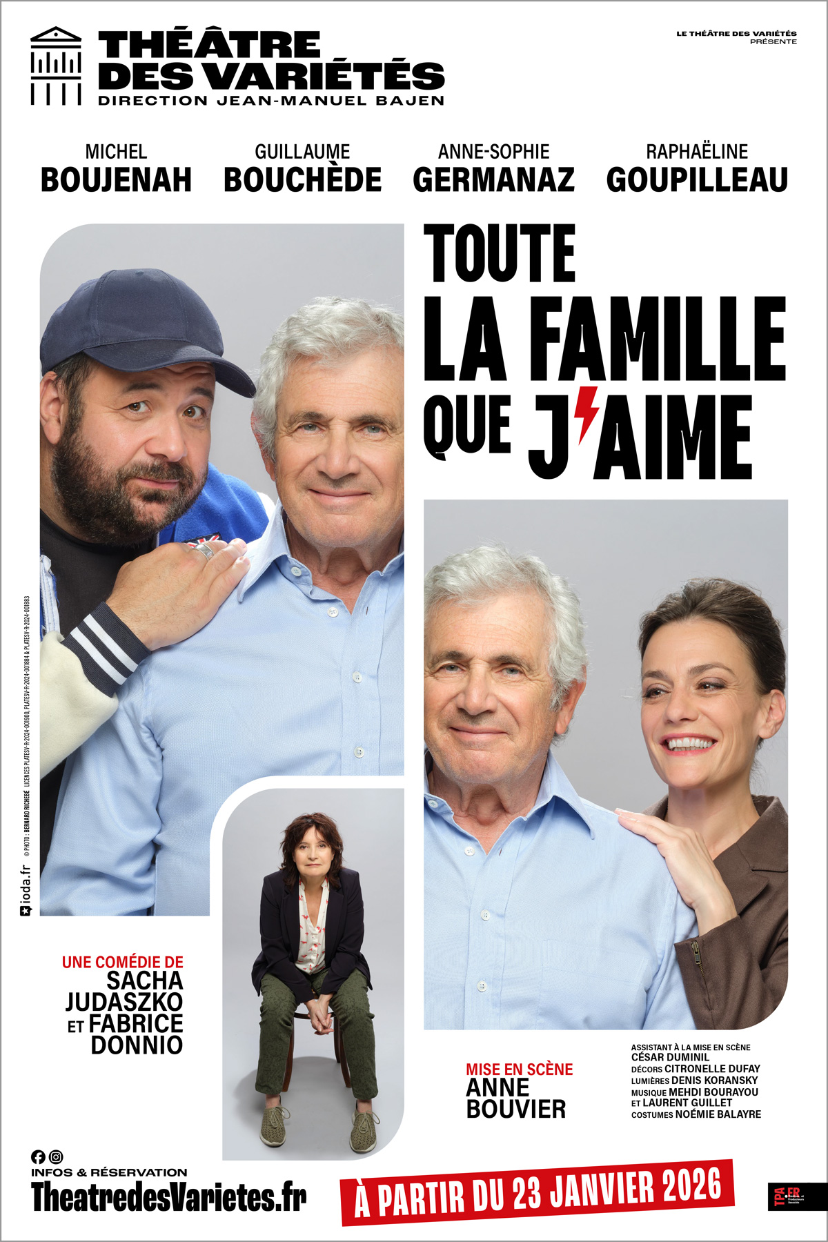 TOUTE LA FAMILLE QUE J’AIME - Théâtre des Variétés